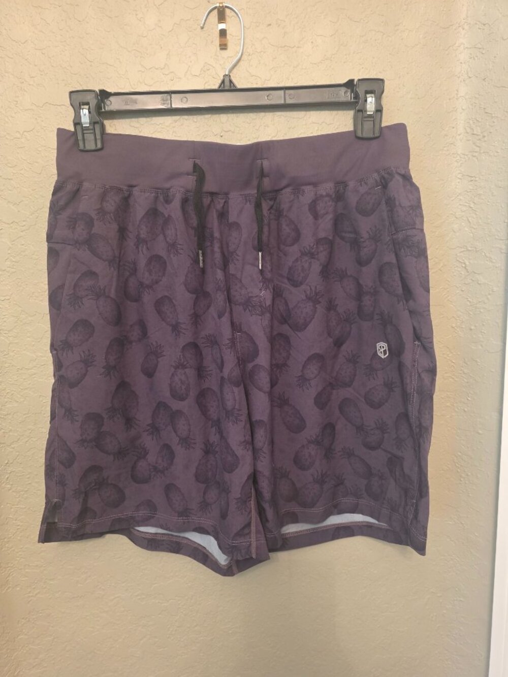 Born Primitive Men's Purple Pineapple Tropical Print Pull On Shorts L